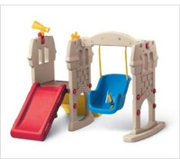 Product review of little tikes swing along castle.