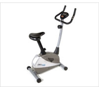 Product review of a upright exercise bike.