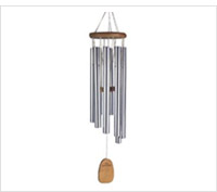 Product display of woodstock wind chimes