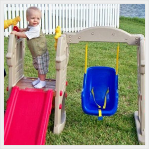 little tikes swing and slide castle